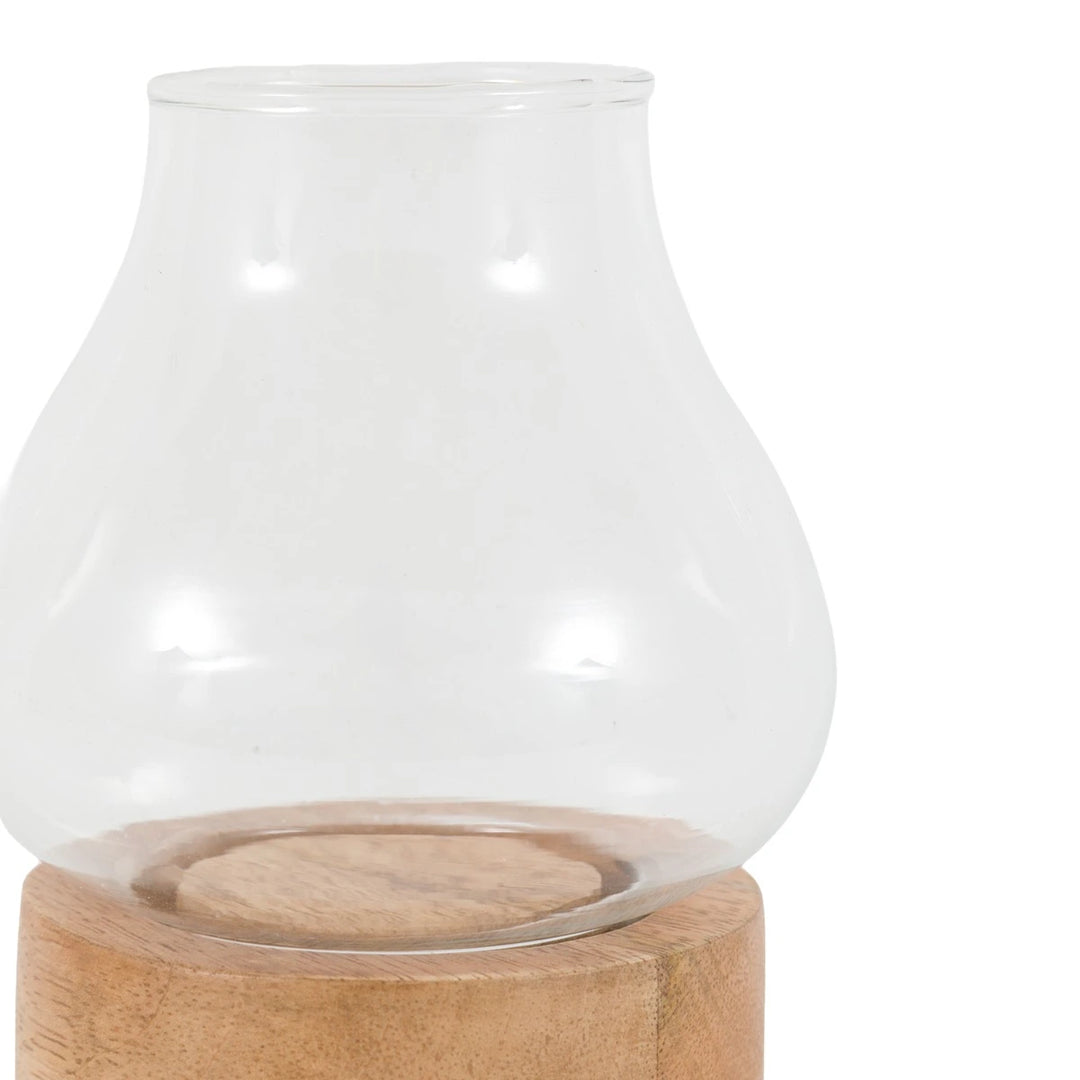 Mango Wood Set of 2 Tealight Candle Holders