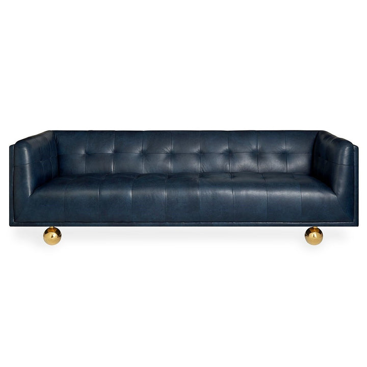 Claridge Sofa - Brogue Navy Leather Design Maven 1