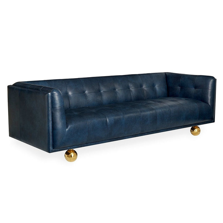 Claridge Sofa - Brogue Navy Leather Design Maven 4