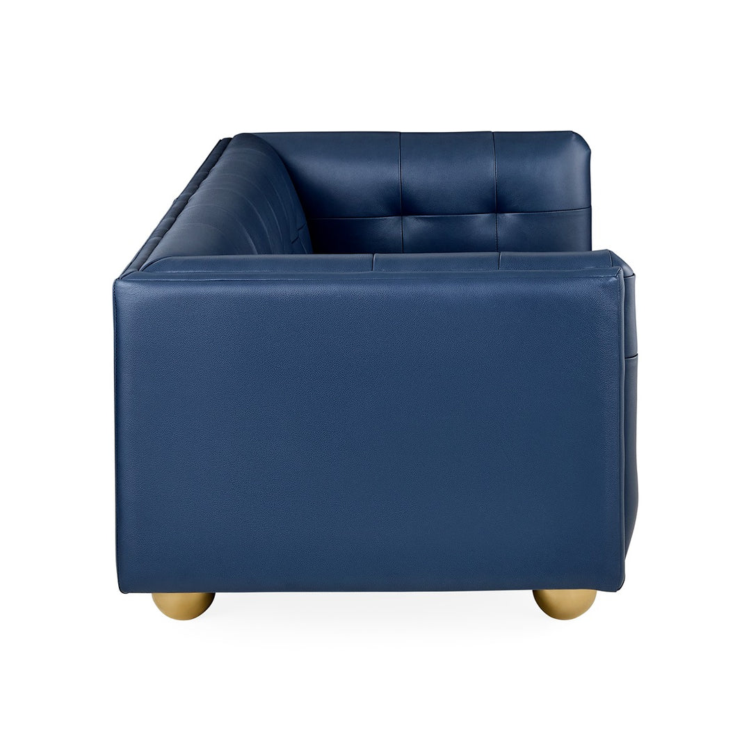 Claridge Sofa - Brogue Navy Leather Design Maven 5
