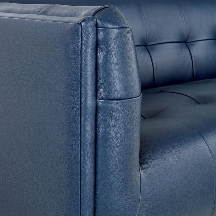 Claridge Sofa - Brogue Navy Leather Design Maven 8