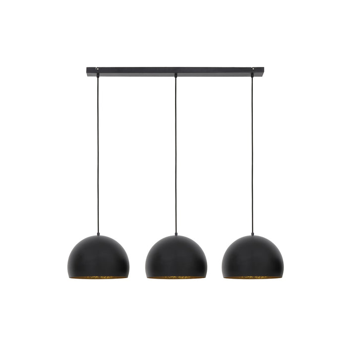 Jaicey 3 Light Pendant Light - Matte Black & Gold Light & Living 1
