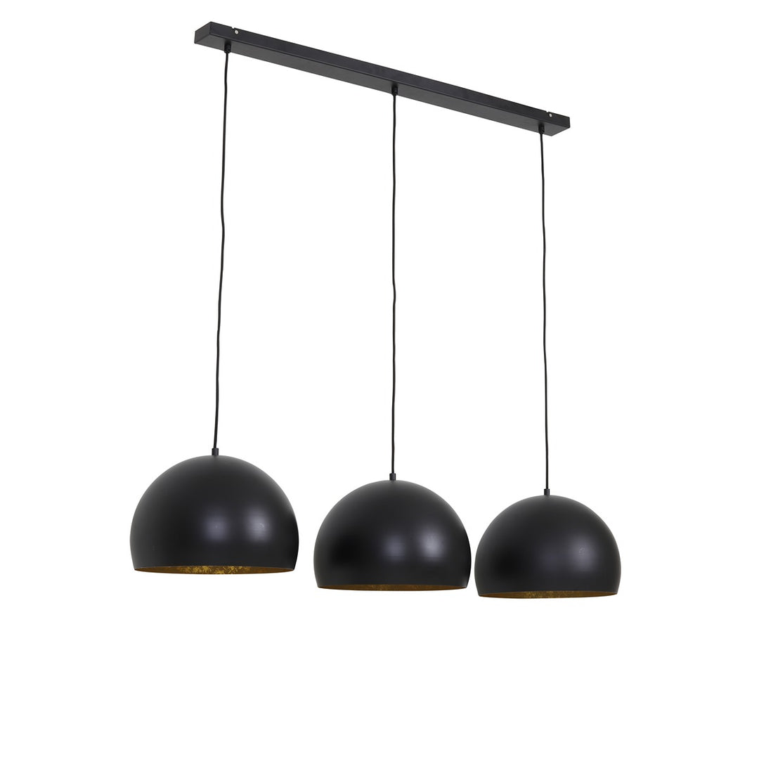 Jaicey 3 Light Pendant Light - Matte Black & Gold Light & Living 3