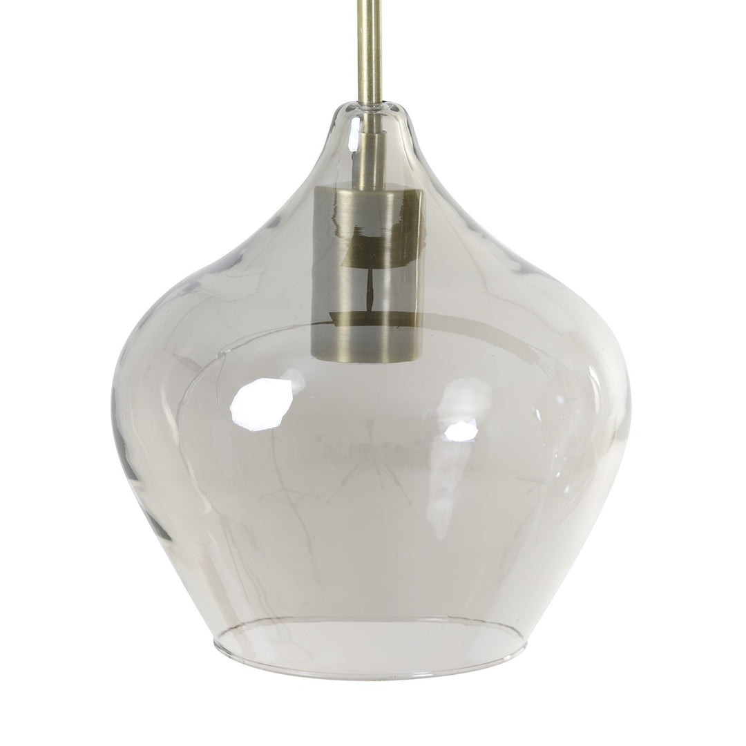 Rakel 5 Light Pendant Light - Antique Bronze & Smoked Glass Light & Living 7