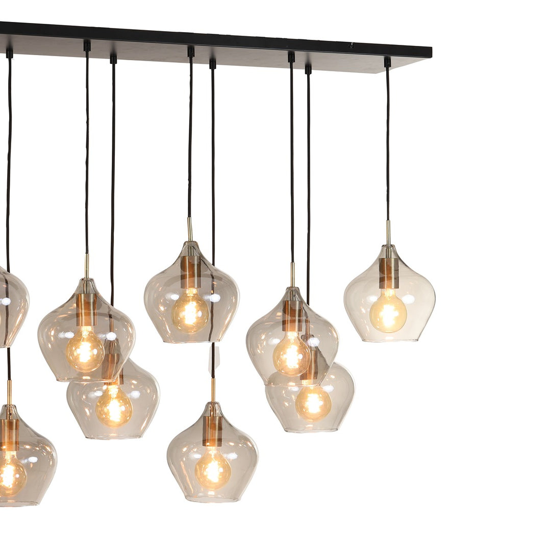 Rakel 10 Pendant Light - Antique Bronze & Smoked Glass Light & Living 5