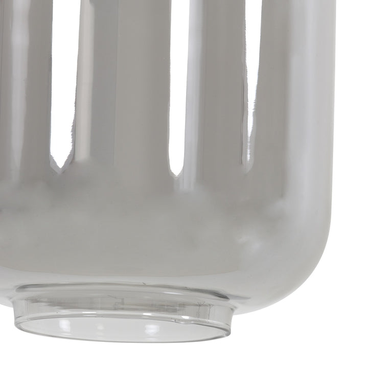 Lekar 3 Light Pendant Light - Antique Bronze & Smoked Glass Light & Living 4