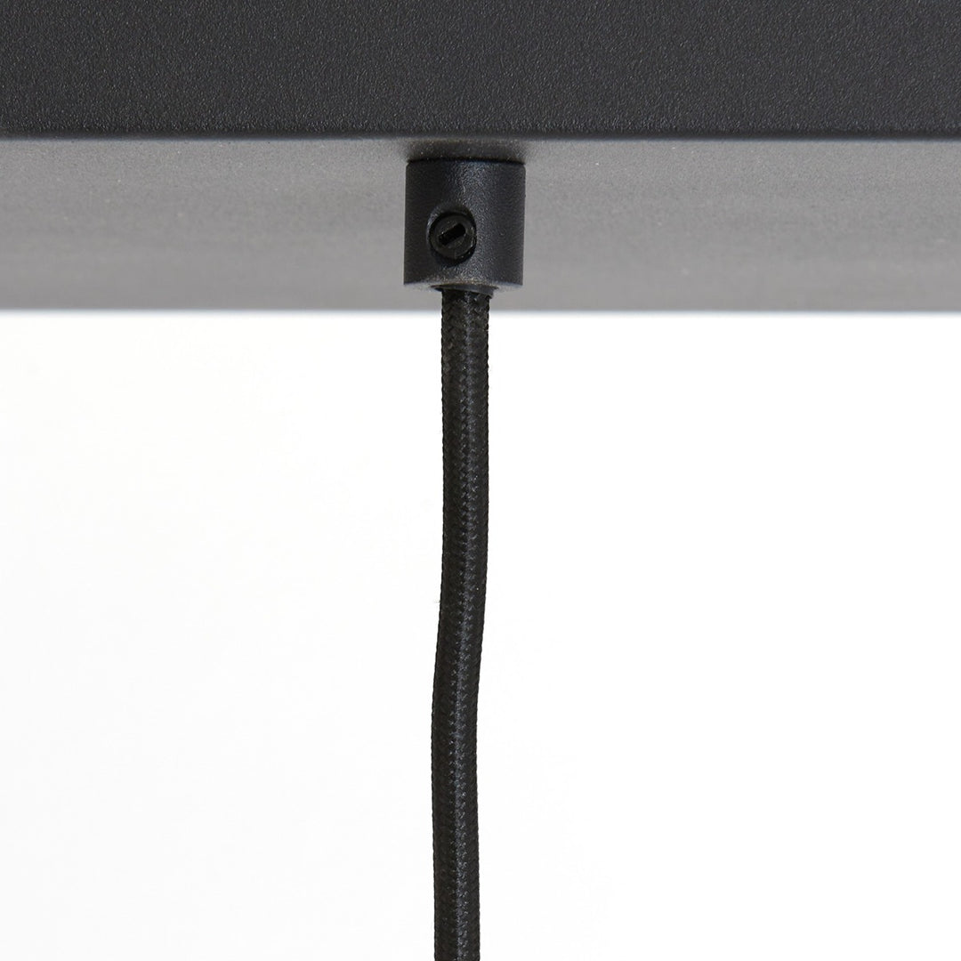 Lekar 5 Light Pendant Light - Black & Smoked Glass Light & Living 3