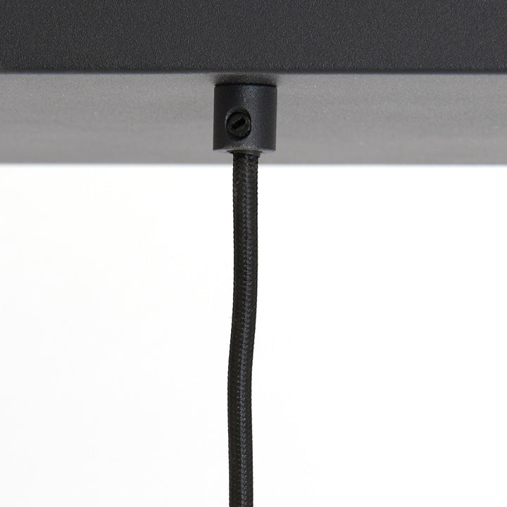 Lekar 5 Light Pendant Light - Black & Smoked Glass Light & Living 3