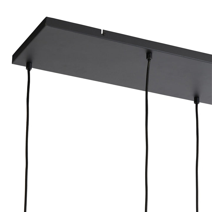 Lekar 5 Light Pendant Light - Black & Smoked Glass Light & Living 4