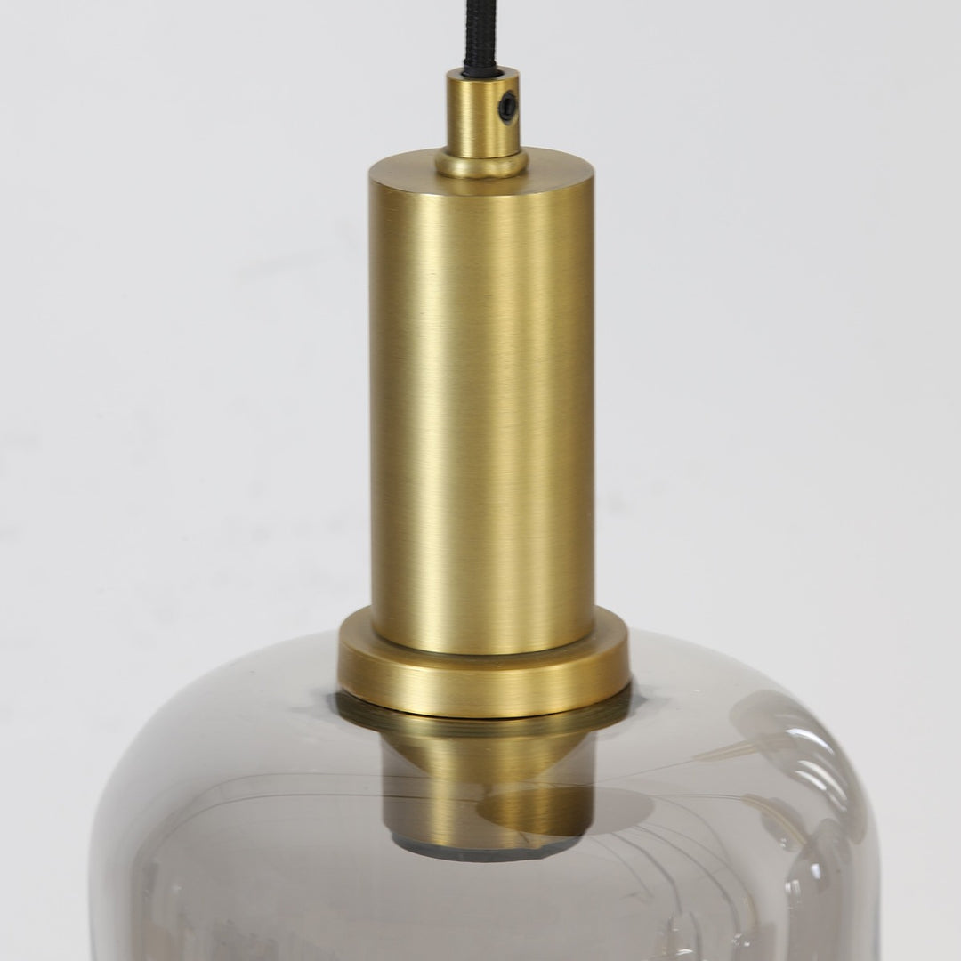 Lekar 5 Pendant Light - Antique Bronze & Smoked Glass Light & Living 9