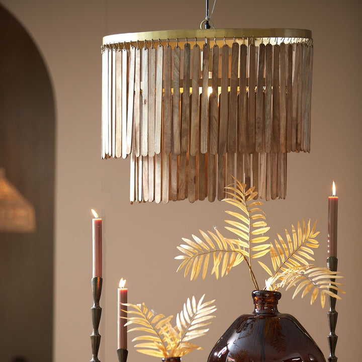 Gularo Wooden Pendant Light - Bronze Light & Living 2