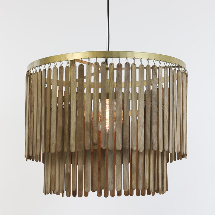 Gularo Wooden Pendant Light - Bronze Light & Living 3