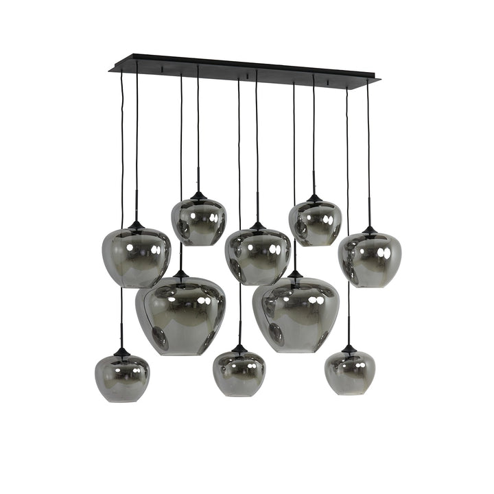 Mayson Pendant Light - Matte Black & Smoked Glass Light & Living 2