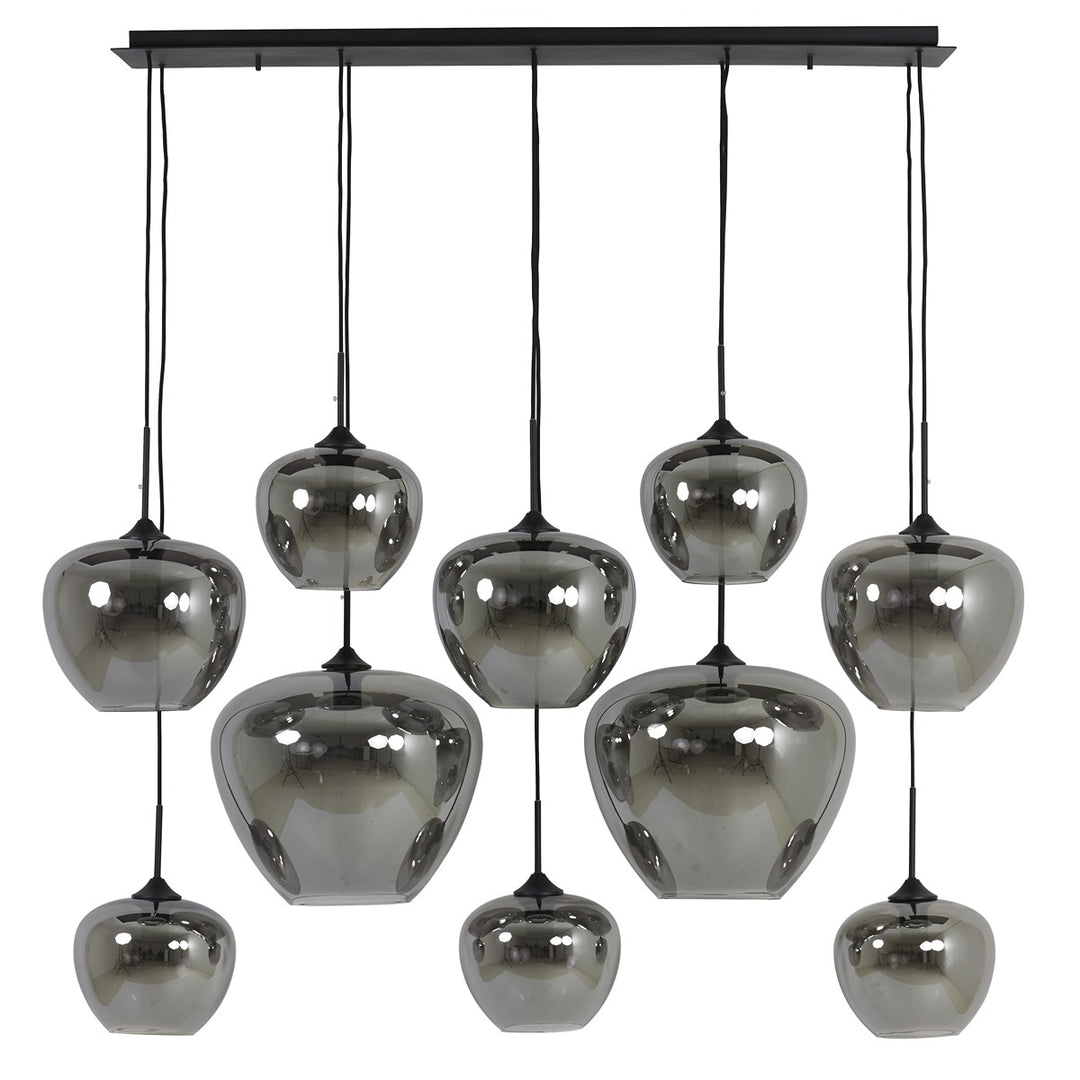 Mayson Pendant Light - Matte Black & Smoked Glass Light & Living 1