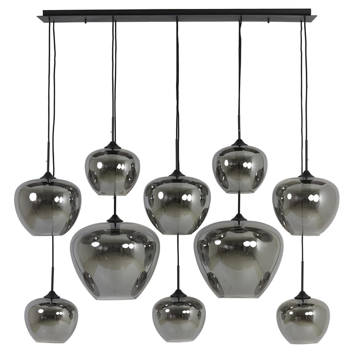Mayson Pendant Light - Matte Black & Smoked Glass Light & Living 1