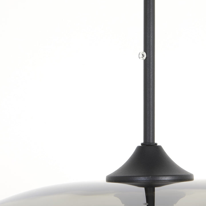 Mayson Pendant Light - Matte Black & Smoked Glass Light & Living 4