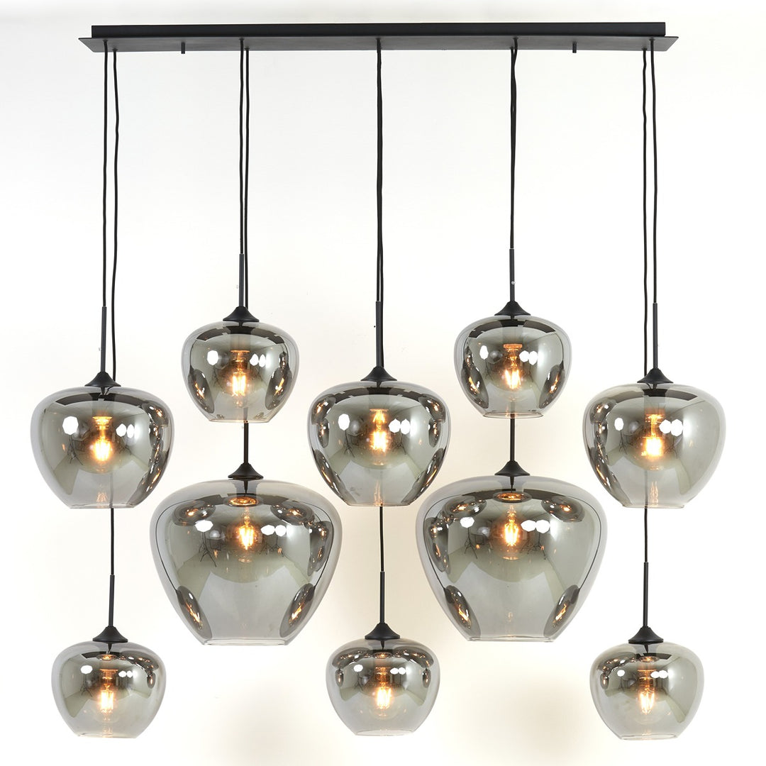Mayson Pendant Light - Matte Black & Smoked Glass Light & Living 13