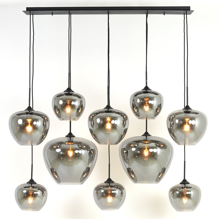 Mayson Pendant Light - Matte Black & Smoked Glass Light & Living 13