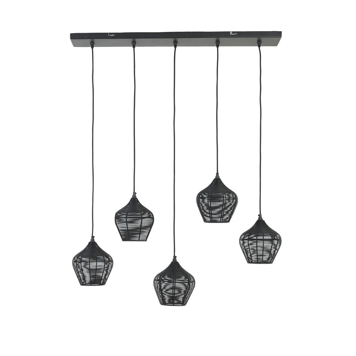 Alvaro 5 Light Pendant Light - Matte Black Light & Living 1