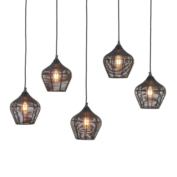 Alvaro 5 Light Pendant Light - Matte Black Light & Living 9
