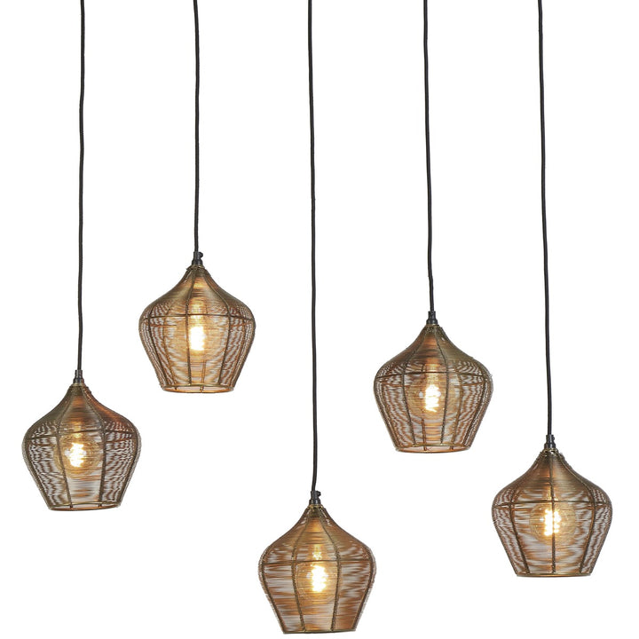 Alvaro 5 Light Pendant Light - Antique Bronze Light & Living 3