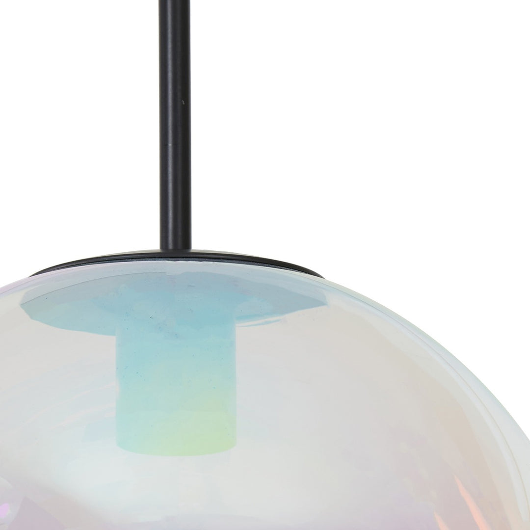 Medina Pendant Light - Black & Rainbow Glass Light & Living 3