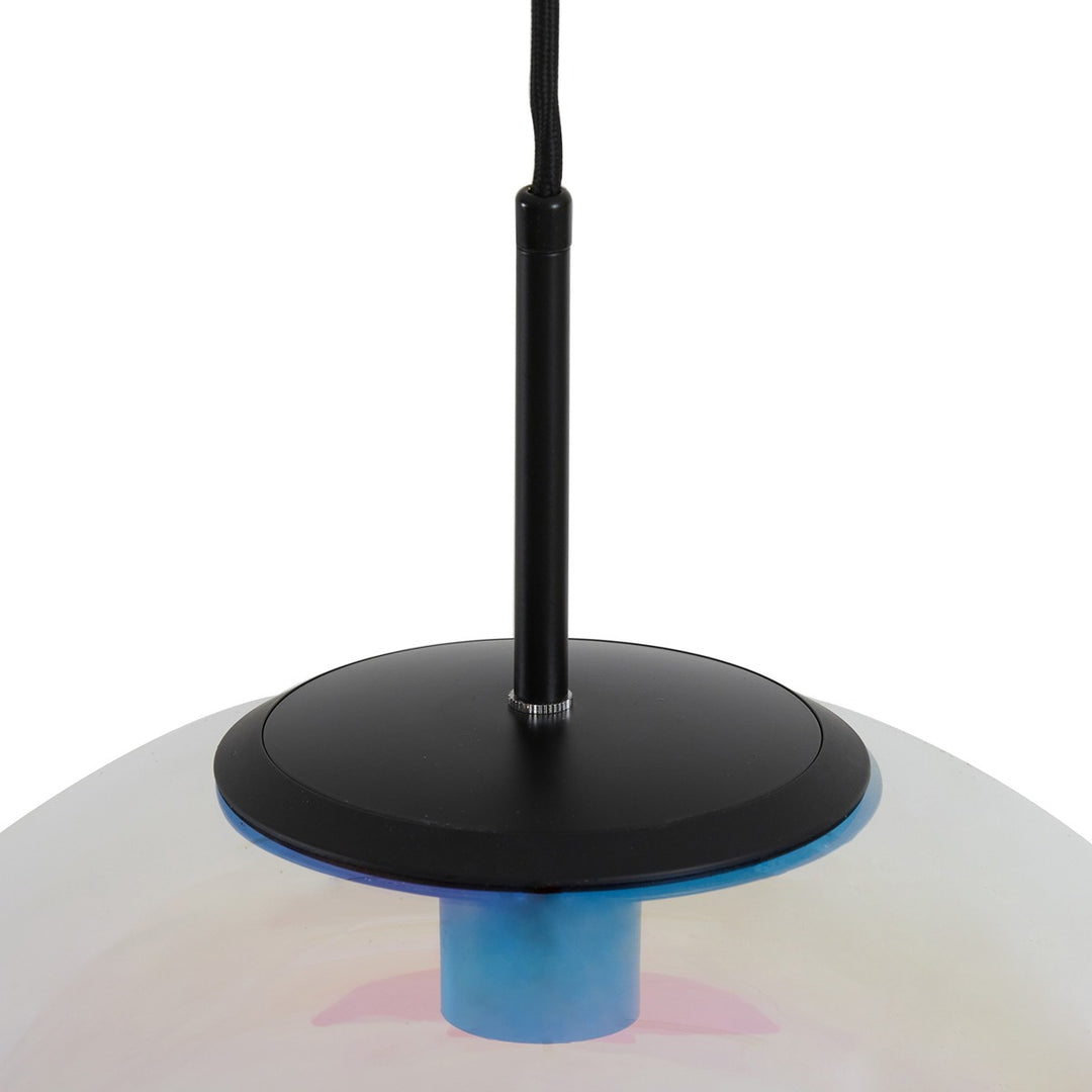 Medina Pendant Light - Black & Rainbow Glass Light & Living 6