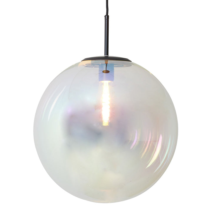 Medina Pendant Light - Black & Rainbow Glass Light & Living 8