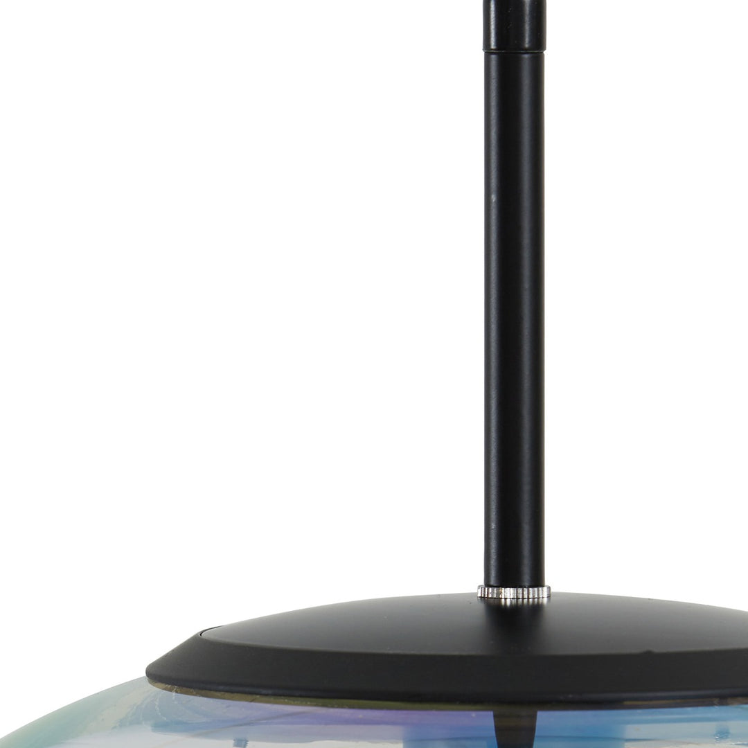 Medina Pendant Light - Black & Rainbow Glass Light & Living 9