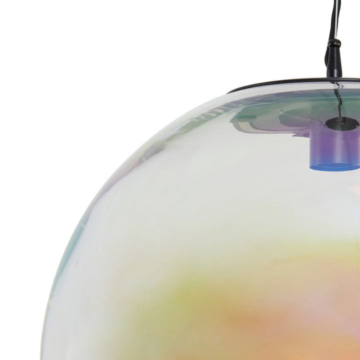 Medina Pendant Light - Black & Rainbow Glass Light & Living 12