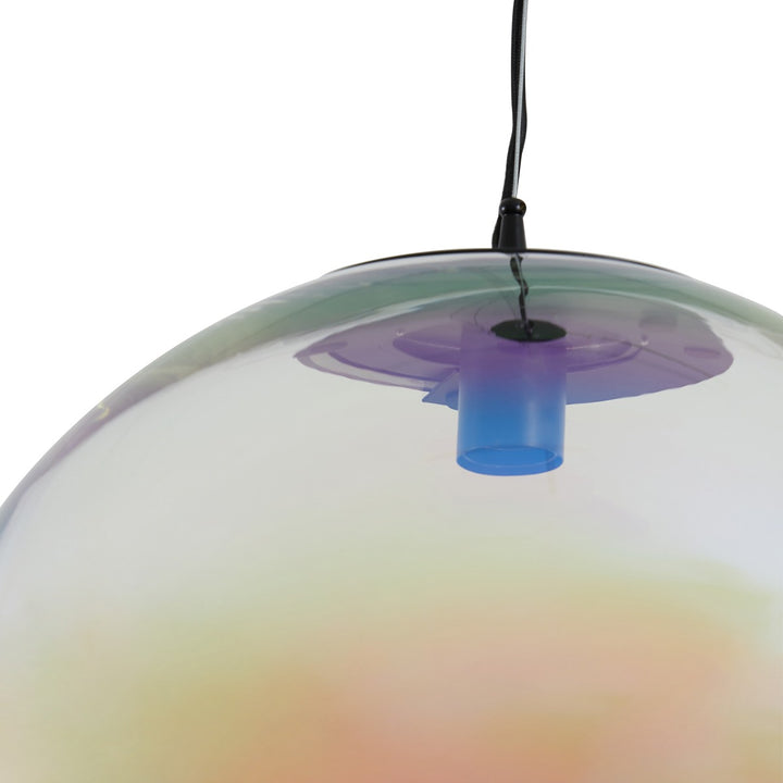 Medina Pendant Light - Black & Rainbow Glass Light & Living 14