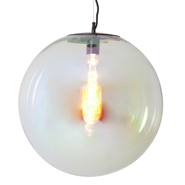 Medina Pendant Light - Black & Rainbow Glass Light & Living 15
