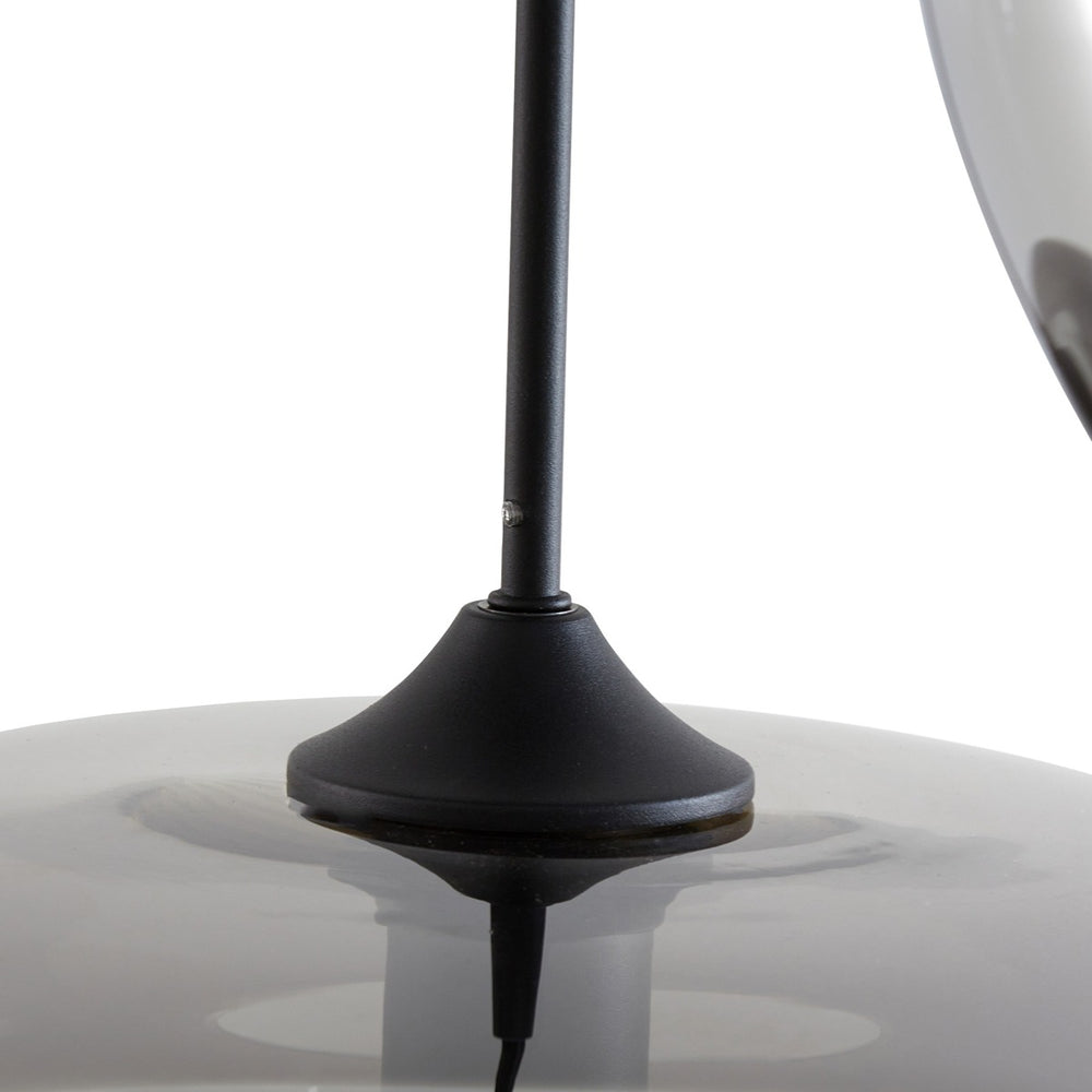 Mayson 3 Light Pendant Light - Matte Black & Smoked Glass Light & Living 2