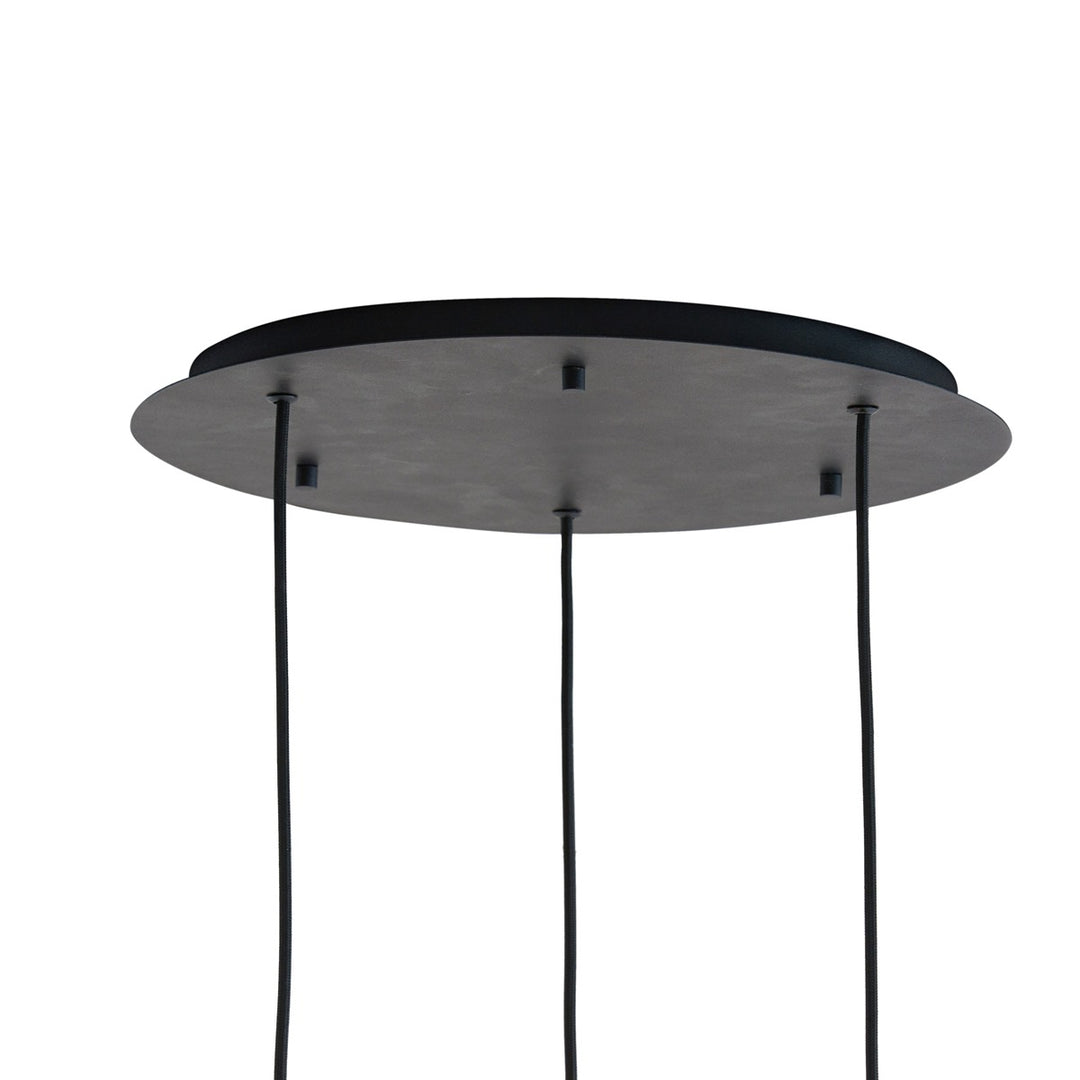 Mayson 3 Light Pendant Light - Matte Black & Smoked Glass Light & Living 4
