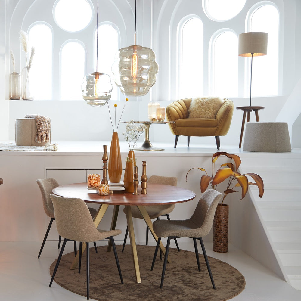 Misty Pendant Light - Gold & Amber Light & Living 2