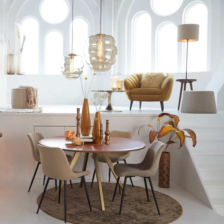Misty Pendant Light - Gold & Amber Light & Living 2
