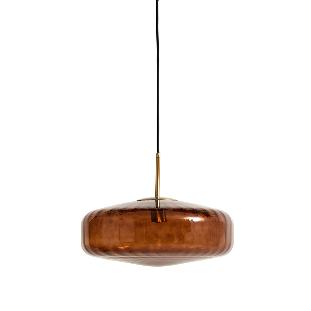 Pleat Pendant Light - Gold & Brown Light & Living 1