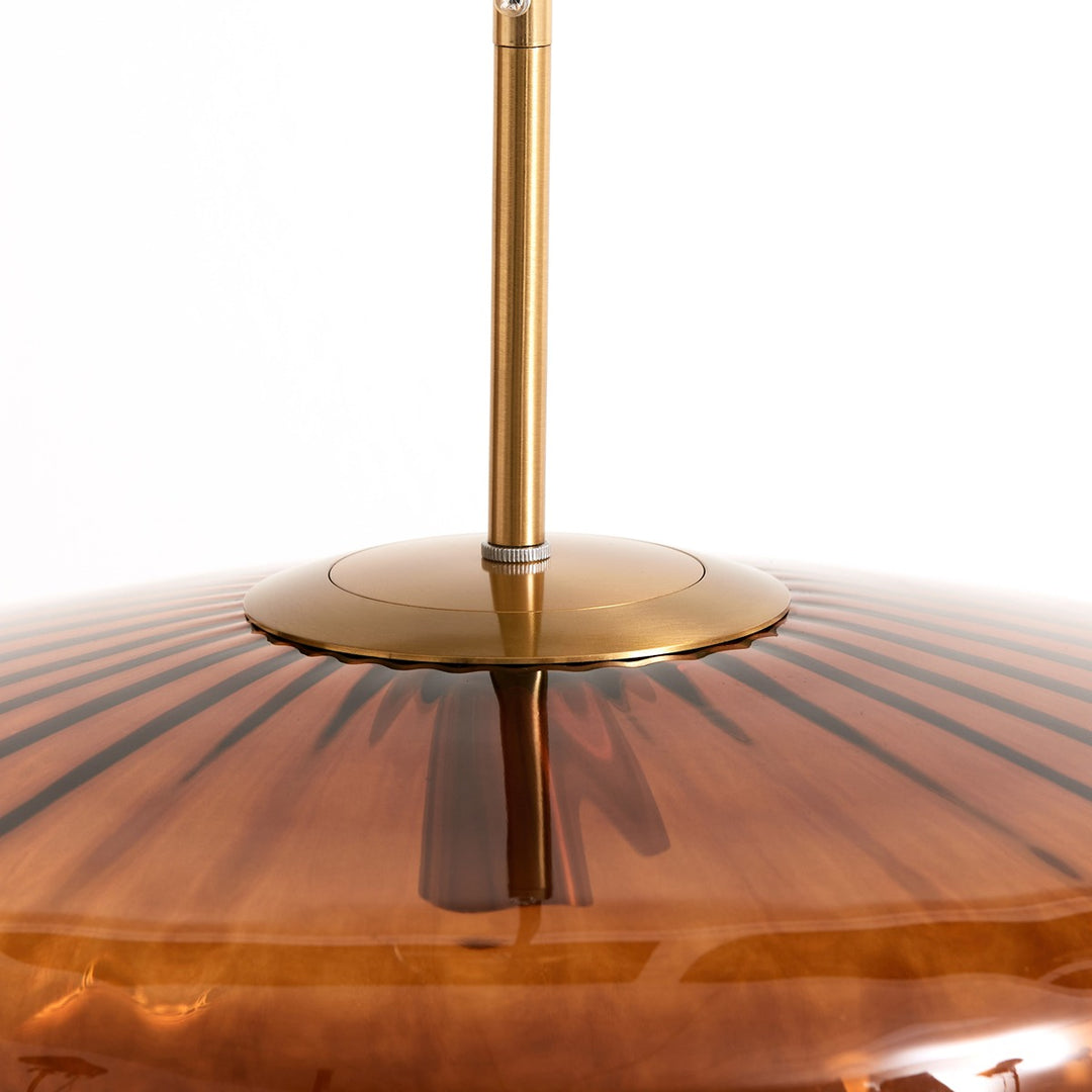 Pleat Pendant Light - Gold & Brown Light & Living 2