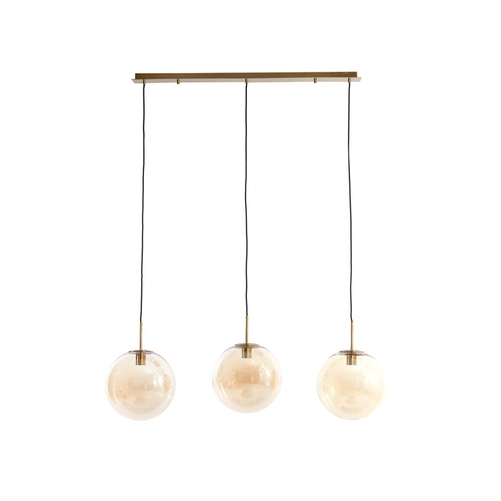 Medina 3 Light Pendant Light - Amber & Gold Light & Living 1