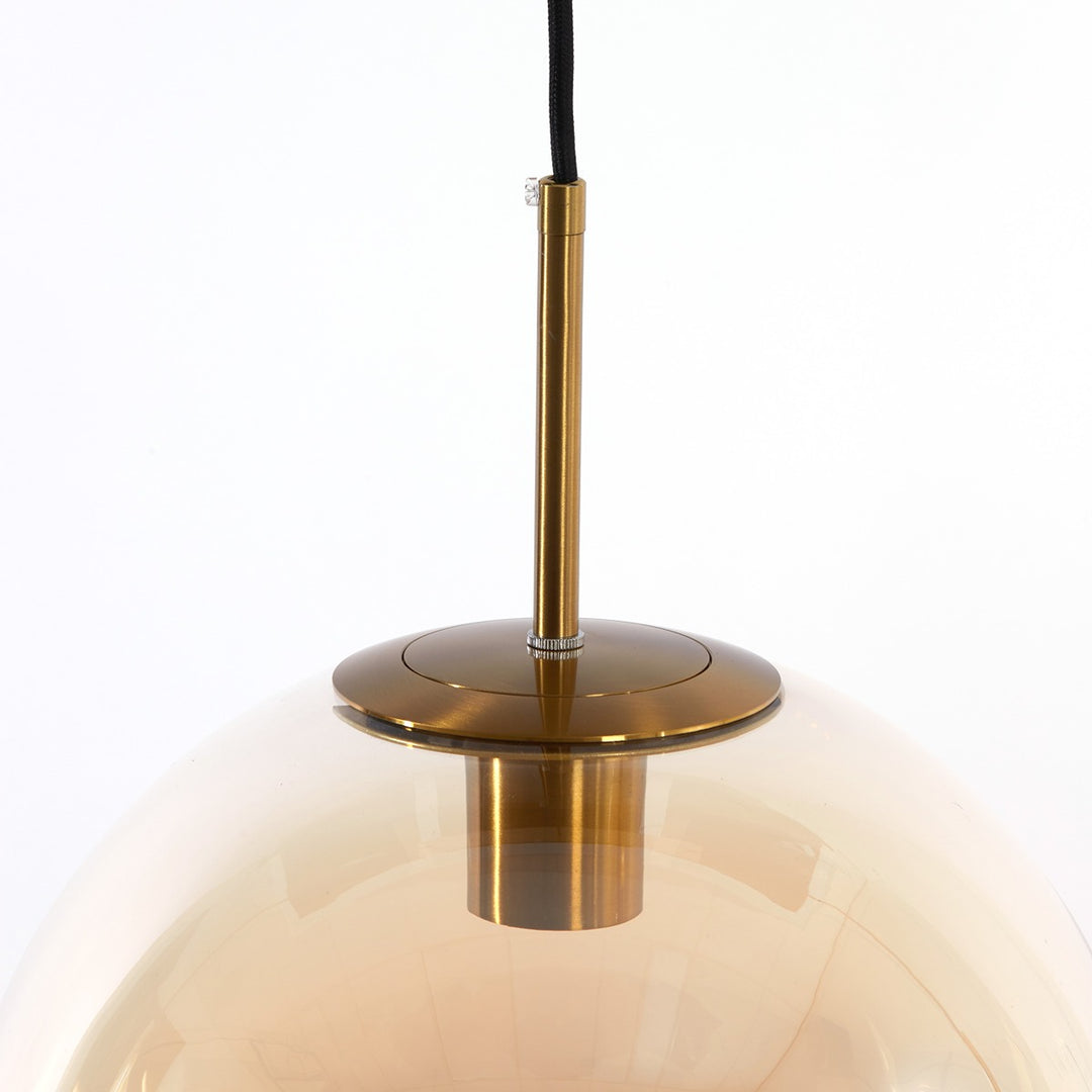 Medina 3 Light Pendant Light - Amber & Gold Light & Living 3