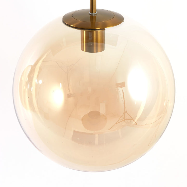 Medina 3 Light Pendant Light - Amber & Gold Light & Living 6