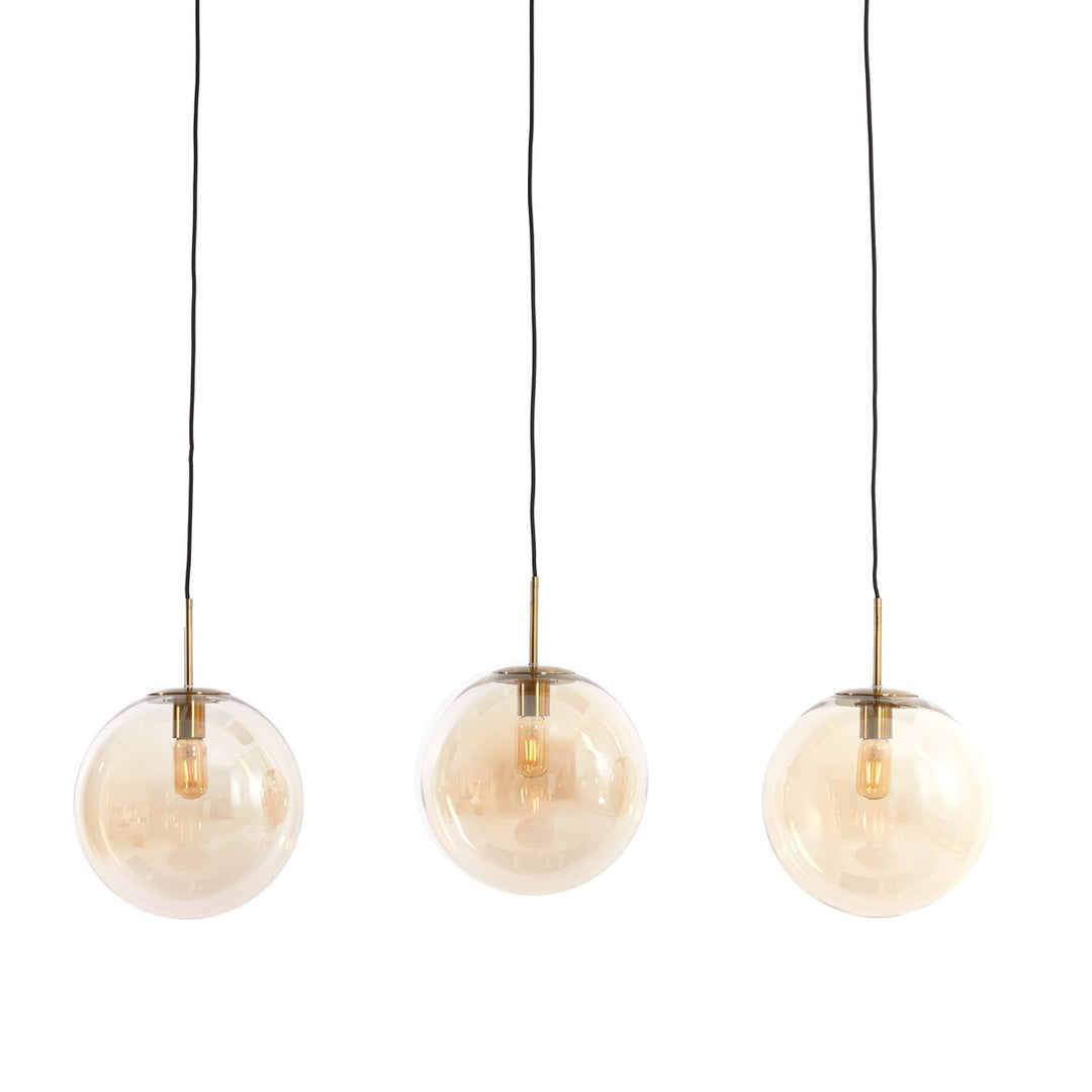 Medina 3 Light Pendant Light - Amber & Gold Light & Living 7