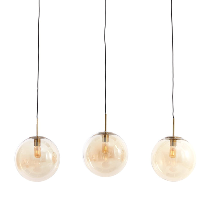 Medina 3 Light Pendant Light - Amber & Gold Light & Living 7