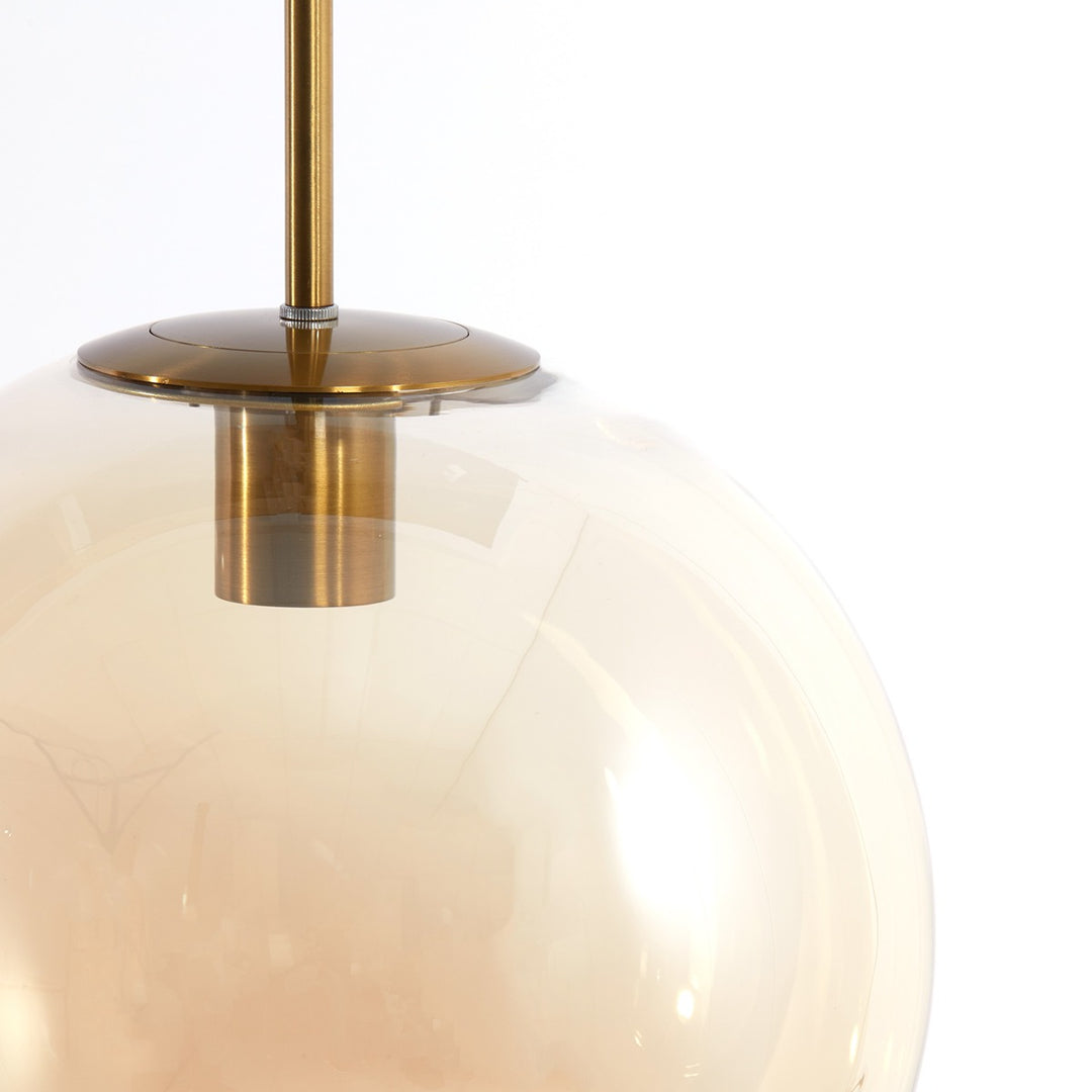 Medina 3 Light Pendant Light - Amber & Gold Light & Living 8