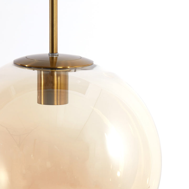 Medina 3 Light Pendant Light - Amber & Gold Light & Living 8
