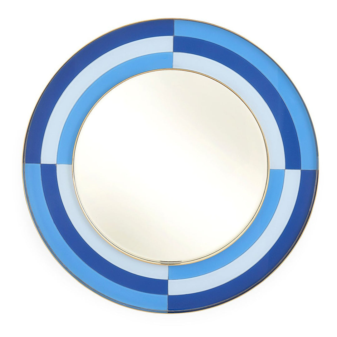Harlequin Round Wall Mirror - Blue Design Maven 1