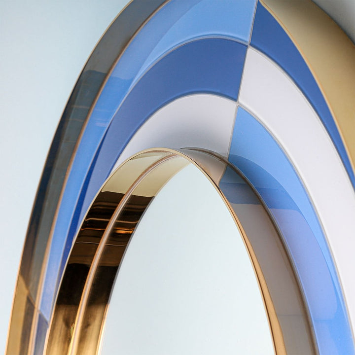 Harlequin Round Wall Mirror - Blue Design Maven 4