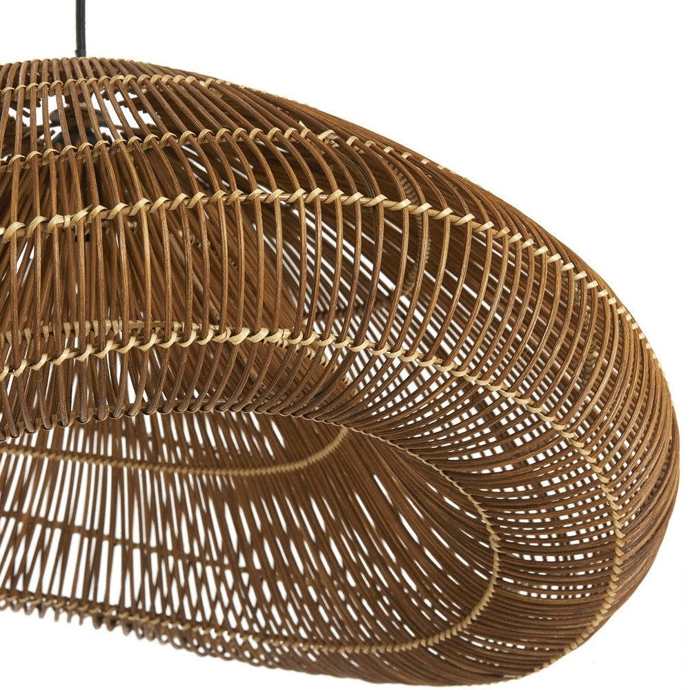 Janzur Rattan Pendant Light - Dark Brown Light & Living 3