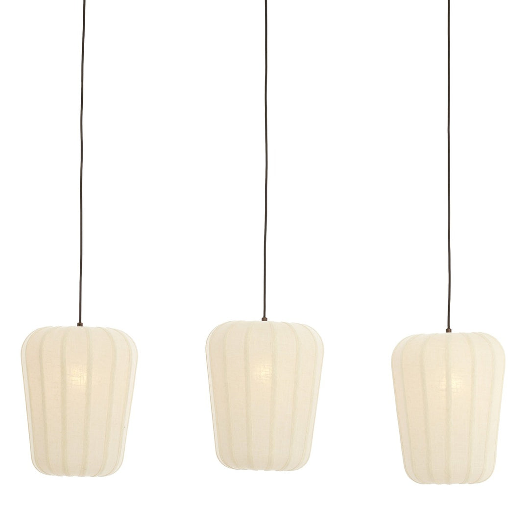 Bibury 3 Light Wooden Pendant Light - White Light & Living 6
