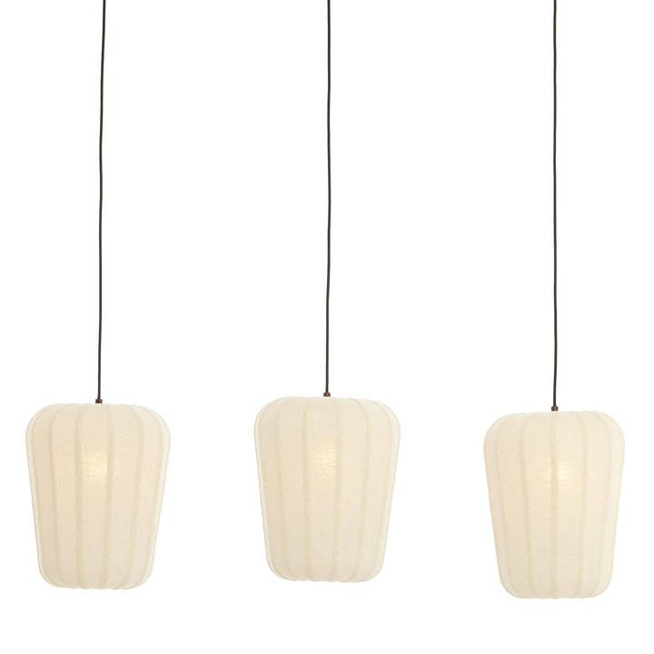 Bibury 3 Light Wooden Pendant Light - White Light & Living 6